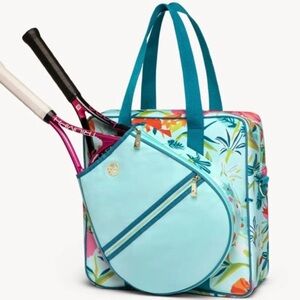 Spartina 449 | Moreland tennis crossbody tote bag in “Beach House” print